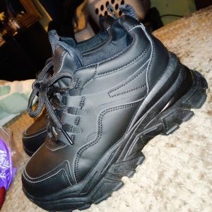 Minimalist Lace-Up Wedge Sneakers